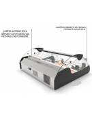 Vetrina refrigerata statica - 3 contenitori GN1/1 - apertura self service - mm 1000x882x400h