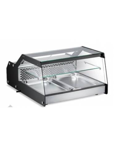 Vetrina refrigerata statica +2°/+12°C - n°2 contenitori GN1/1 inclusi - cm 68,9x87,4x41,9h - Adatta anche per pesce