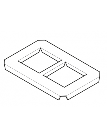 Cornice piano per 2 piastre