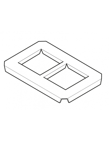 Cornice piano per 2 piastre