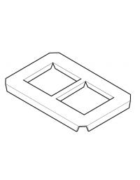 Cornice piano per 2 piastre