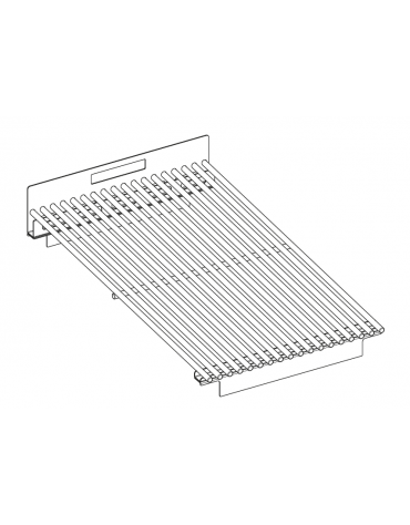Griglia 1/2 modulo tondino per griglia a pietra lavica