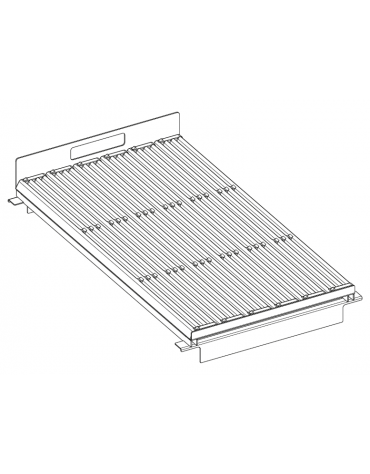 Griglia 1/2 modulo ghisa per griglia a pietra lavica
