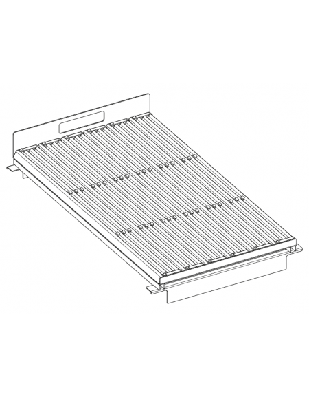 Griglia 1/2 modulo ghisa per griglia a pietra lavica