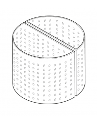 Cesto doppio pasta per pentola Lt 100 - diametro fori mm 3
