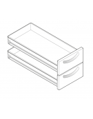 Coppia cassetti GN1/1 - altezza cm 12 - per articoli: DN36999, DN37002