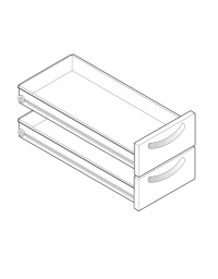 Coppia cassetti GN1/1 - altezza cm 12 - per articoli: DN36999, DN37002