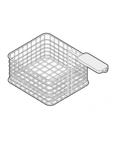Cestello extra per friggitrice Lt 13 e Lt 14 - cm 21,5x29,5x12h