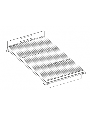 Griglia 1/2 modulo ghisa per griglia a pietra lavica