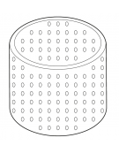 Cesto doppio pasta per pentola Lt 50 - diametro fori mm 3