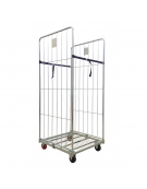 Carrello roll container 4 ruote (2 fisse - 2 girevoli) nylon Ø cm 10 - cm  80,5x71x180h