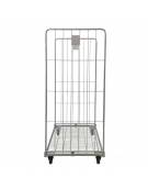 Carrello roll container Maxi - base con 4 ruote polipropilene (2 fisse - 2 girevoli) e 2 sponde laterali - cm 120x80,5x180h