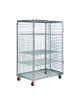 Carrello roll container antifurto sicurezza MAXI con rete antitaccheggio - 4 ruote polipropilene (2 girevoli) - cm 80x120x180h