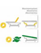 Letto bariatrico con altezza variabile e TR-RTR con motori elettrici - cm (completamente esteso) 242x135