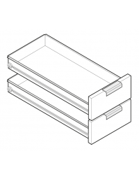 Coppia cassetti GN1/1 - altezza cm 12 - per articoli