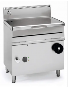 Brasiera basculante a gas, Lt 50 - 1 vasca inox cm 70x46,5x20h, sollevamento vasca motorizzato - cm 80x70x85h