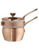 Casseruola bagnomaria con porcellana in rame - 1 manico - Ø cm 16 - h 17