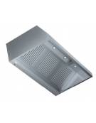 Cappa a parete inox aspirante professionale con motore aspiratore interno incluso e faretti a Led-cm. 140x90x45h