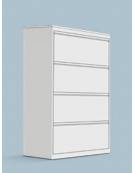 CLASSIFICATORE IN METALLO ORIZZONTALE A 4 CASSETTI CON SERRATURA cm. 93 x 45 x 135 h.