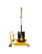 Carrello gru manuale girevole idraulica zavorrata Ruote (2 fisse, 2 girevoli con freno), portata Kg 500, sbraccio fino a cm 280