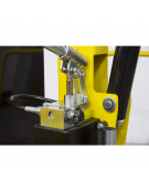 Carrello gru manuale girevole idraulica zavorrata Ruote (2 fisse, 2 girevoli con freno), portata Kg 500, sbraccio fino a cm 280