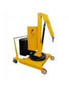 Carrello gru elettrica girevole idraulica zavorrata Ruote (2 fisse, 2 girevoli con freno) portata Kg 500