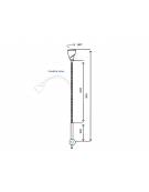 Lampada medicale diagnostica a 3 luci a led da parte muro con braccio flessibile - Intensità luminosa a 50 cm (lux): 60.000 