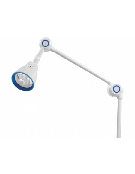 Lampada medicale diagnostica a 3 luci a led da tavolo con braccio flessibile - Intensità luminosa a 50 cm (lux): 60.000