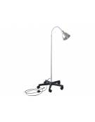 Lampada non medicale da studio medico in alluminio e base in plastica a 5 raggi con rotelle - Con braccio flessibile
