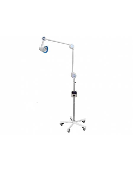 Lampada diagnostica su carrello con batteria con tre luci a Led-Intensità luminosa a 50 cm (lux): 60.000