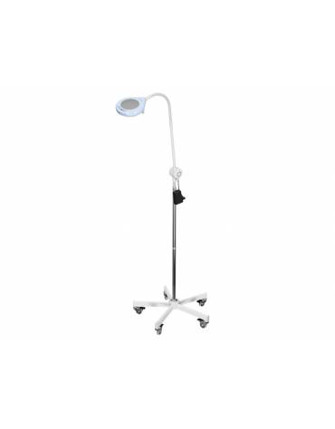 Lampada diagnostica a luce fredda LED con 9 ottiche - su carrello, Diametro del riflettore: 190 mm - 80.000 LUX a 50 cm