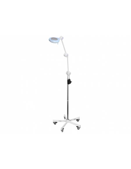 Lampada medicale a luce fredda con 9 lenti Led 1 - Su carrello - Con braccio fisso con snodi -regolazione dell’intensità luminos