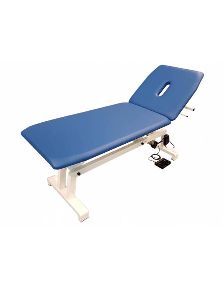 Lettino visita e trattamenti regolabile in altezza elettrico - colore blu - cm 68x193x64/89h