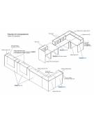 Reception - Fianco di chiusura per bancone - cm 80x1,8x123