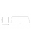 Panchina senza schienale a 1 posto, interamente realizzata in acciaio zincato e verniciato - cm 60x48x46h