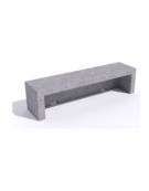 PANCHINA LINEARE PER ARREDO URBANO IN CEMENTO CALCESTRUZZO COLORE GRIGIO SABBIATO - CM 170x50x50h