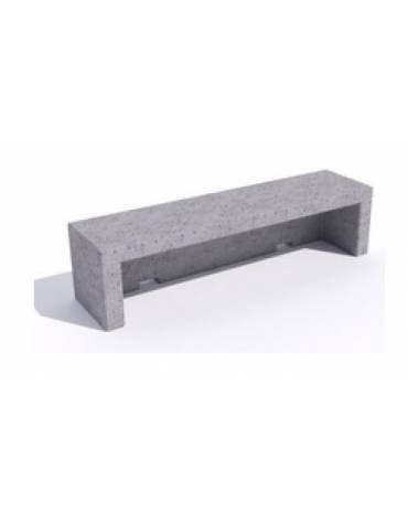 PANCHINA LINEARE PER ARREDO URBANO IN CEMENTO CALCESTRUZZO COLORE GRIGIO SABBIATO - CM 170x50x50h