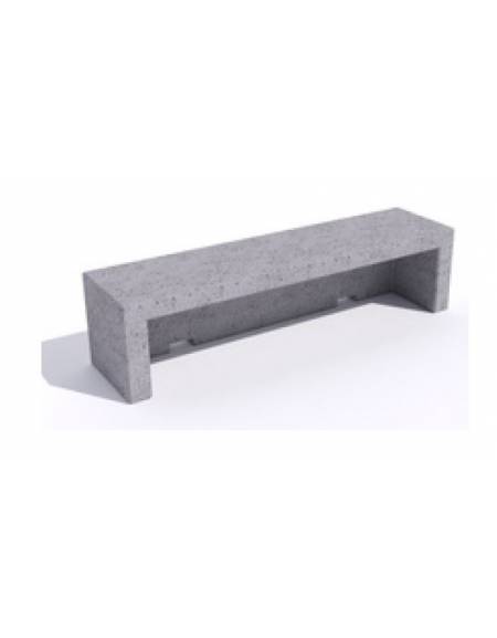 PANCHINA LINEARE PER ARREDO URBANO IN CEMENTO CALCESTRUZZO COLORE GRIGIO SABBIATO - CM 170x50x50h