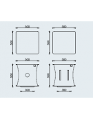 Seduta con struttura in acciaio zincato e verniciato, con seduta ricoperta in legno di pino  - cm 50x50x50h