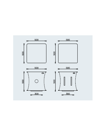 Seduta singola con struttura in acciaio zincato e verniciato - cm 50x50x50h