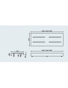 Panchina solo seduta senza schienale cm 180, interamente in acciaio zincato e verniciato - da fissare a muro - cm 180x47,5x10,5