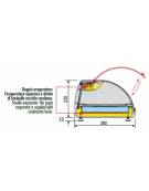 Espositore Da Banco refrigerato per Sushi Ventri separati bacinelle GN1/3 Dim.mm L1085XP380XH255