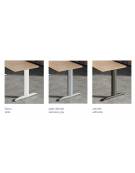 Scrivania ufficio operativa con gambe a T - cm. 180x80x72h - Colore piano Noce-Grigio-Rovere-Samui-Olmo-Ciliegio-Bianco