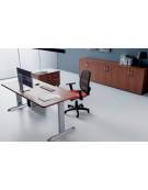 Scrivania ufficio operativa con gambe a T - cm. 180x80x72h - Colore piano Noce-Grigio-Rovere-Samui-Olmo-Ciliegio-Bianco