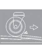 Set 4 ruote elastiche, di cui 2 con freno adatte a pavimenti sconnessi - Per carrelli di servizio