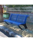 Panchina di particolare forma ergonomica zincata e verniciata - cm 200x72,7x81,1h