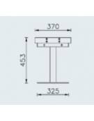 Panchina piana, seduta in legno di pregio e struttura in acciaio zincato - cm 150x37x45,3h
