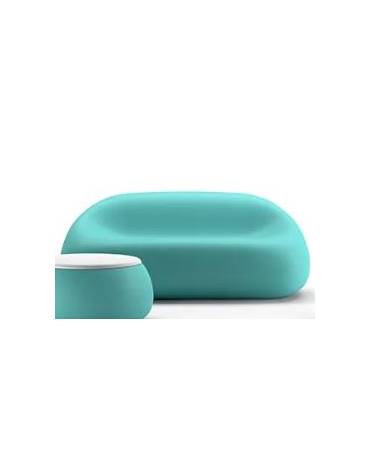 Divanetto design da esterno in polietilene per giardino o piscina - Colore Acquamarina - Con certificato di conformità CATAS