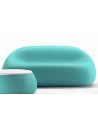 Divanetto design da esterno in polietilene per giardino o piscina - Colore Acquamarina - Con certificato di conformità CATAS