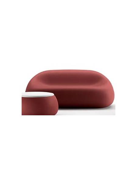 Divanetto design da esterno in polietilene per giardino o piscina - Colore Lava - Con certificato di conformità CATAS